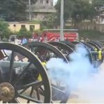 ಮೈಸೂರು ದಸರಾ: ಗಜಪಡೆಗೆ ಸಿಡಿಮದ್ದು ತಾಲೀಮು..