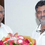 ಮಲ್ಲಿಕಾರ್ಜುನ ಖರ್ಗೆ ಭೇಟಿಯಾಗಿ ಚರ್ಚಿಸಿದ ಡಿಸಿಎಂ ಡಿಕೆ ಶಿವಕುಮಾರ್