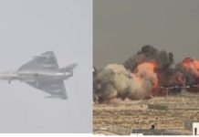 ಏರ್ ಶೋ ವೇಳೆ ತೇಜಸ್ ಲಘು ಯುದ್ಧವಿಮಾನ ಪತನ; ಪೈಲಟ್ ಸಾವು