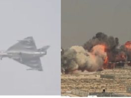 ಏರ್ ಶೋ ವೇಳೆ ತೇಜಸ್ ಲಘು ಯುದ್ಧವಿಮಾನ ಪತನ; ಪೈಲಟ್ ಸಾವು