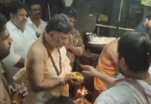 ಅಂದ್ಲಿಯ ಜಗದೀಶ್ವರಿ ದೇವಾಲಯಕ್ಕೆ ಡಿಸಿಎಂ ಡಿಕೆ ಶಿವಕುಮಾರ್ ಭೇಟಿ, ವಿಶೇಷ ಪೂಜೆ