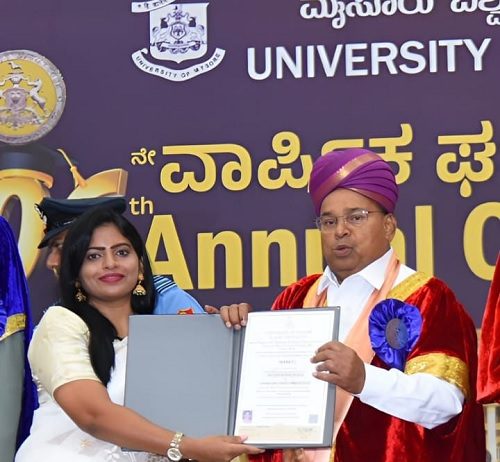 ಪತ್ರಕರ್ತೆ ನಂದಿನಿ ಕೆ.ಎಲ್. ಅವರಿಗೆ ಮೈಸೂರು ವಿವಿ ಡಾಕ್ಟರೇಟ್