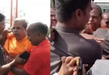 ಪ್ರತಿಭಟನೆ ವೇಳೆ ಪೊಲೀಸರಿಗೆ ಕಪಾಳಮೋಕ್ಷ ಮಾಡಿದ ಸ್ವಾಮೀಜಿ