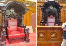 ಕರ್ನಾಟಕ ಮಾಡೆಲ್: ಮೈಸೂರು ಶಿಲ್ಪಿ ನಿರ್ಮಿಸಿದ್ದ ‘ಸ್ಪೀಕರ್ ಪೀಠ’ ಯುಪಿ ವಿಧಾನಸಭೆಗೆ ಸ್ಥಾಪನೆ