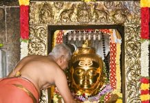 ನಾಳೆ ಮಹಾ ಶಿವರಾತ್ರಿ: ತ್ರಿನೇಶ್ವರಸ್ವಾಮಿ ದೇಗುಲಕ್ಕೆ ಚಿನ್ನದ ಕೊಳಗ ಹಸ್ತಾಂತರ
