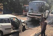 ಭೀಕರ ಅಪಘಾತದಲ್ಲಿ ಮೂವರು ಸಾವು.