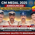 ʼಮುಖ್ಯಮಂತ್ರಿ ಪದಕʼ ಪ್ರಕಟ: ಮೈಸೂರಿನ ನಾಲ್ವರು ಸೇರಿ ರಾಜ್ಯದ 153 ಪೊಲೀಸರಿಗೆ ಗೌರವ