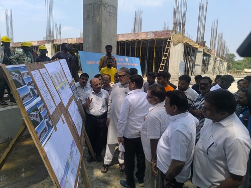 ಮೈಸೂರು ಹೊಸ ಬಸ್ ನಿಲ್ದಾಣದ ಕಾಮಗಾರಿ ಪರಿಶೀಲಿಸಿದ ಸಚಿವ ಹೆಚ್.ಸಿ ಮಹದೇವಪ್ಪ