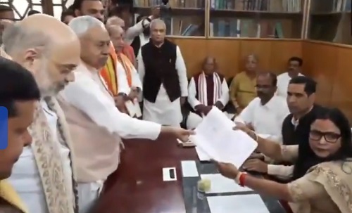 ರಾಜ್ಯಸಭೆ ಚುನಾವಣೆ: ಬಿಹಾರ ಸಿಎಂ ನಿತೀಶ್ ಕುಮಾರ್ ನಾಮಪತ್ರ ಸಲ್ಲಿಕೆ