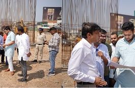 ಕೆಂಪೇಗೌಡ ವೃತ್ತ (ಮಣಿಪಾಲ್ ಜಂಕ್ಷನ್) ಕಾಮಗಾರಿಗಳ ಪರಿಶೀಲಿಸಿದ ಸಂಸದ ಯದುವೀರ್