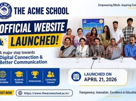 ದಿ ಆಕ್ಮಿ ಸ್ಕೂಲ್ ವೆಬ್ ಸೈಟ್ ಬಿಡುಗಡೆ