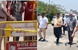 ಬೌರಿಂಗ್ ಆಸ್ಪತ್ರೆ ಕಾಂಪೌಂಡ್ ದುರಂತ: ಸ್ಥಳಕ್ಕೆ ಭೇಟಿ ನೀಡಿ ಪರಿಶೀಲಿಸಿದ ಲೋಕಾಯುಕ್ತ ನ್ಯಾ.ಬಿ.ಎಸ್. ಪಾಟೀಲ್