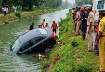 ಧರ್ಮಸ್ಥಳದಿಂದ ವಾಪಸ್ಸಾಗುವಾಗ ದುರಂತ: ನಾಲೆಗೆ ಕಾರು ಬಿದ್ದು ತಾಯಿ ಮಗು ಸಾವು