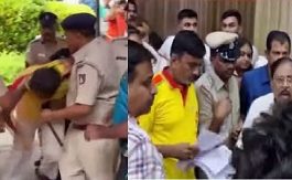 ಗೃಹ ಸಚಿವರ ಮುಂದೆ ಹೈಡ್ರಾಮಾ:KRS ಪಕ್ಷದ ಮುಖಂಡ ಪೊಲೀಸರ ವಶಕ್ಕೆ..!