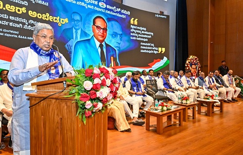 ಡಾ.ಬಿ.ಆರ್ ಅಂಬೇಡ್ಕರ್ ರಚಿಸಿದ ಸಂವಿಧಾನದಿಂದಲೇ ರಾಜ್ಯದ ಸಿಎಂ ಆಗಿದ್ದೇನೆ: ಸಿಎಂ ಸಿದ್ದರಾಮಯ್ಯ