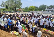ಬೀರೇಶ್ವರ ದೇವಾಲಯದ ಬಸವ ವಿಧಿವಶ: ಭಕ್ತರ ಸಮ್ಮುಖದಲ್ಲಿ ಅಂತ್ಯಸಂಸ್ಕಾರ