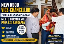 ವಿಶ್ರಾಂತ ಕುಲಪತಿ ಪ್ರೊ.ರಂಗಪ್ಪ ಭೇಟಿಯಾದ KSOU ನೂತನ ವಿಸಿ ಪ್ರೊ, ಎ.ಪಿ. ಜ್ಞಾನಪ್ರಕಾಶ್