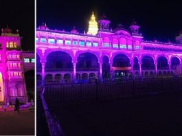 ಗೃಹಲಕ್ಷ್ಮಿಗೆ ಮೂರು ವರ್ಷದ ಸಂಭ್ರಮ: ಗುಲಾಬಿ ಬಣ್ಣದ ಬೆಳಕಿನಲ್ಲಿ ವಿಧಾನಸೌಧ, ಮೈಸೂರು ಅರಮನೆ..!