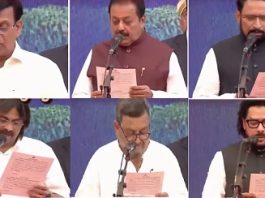 ನೂತನ ಸಚಿವರಾಗಿ ರಾಯರೆಡ್ಡಿ, ಚಲುವರಾಯಸ್ವಾಮಿ, ಲಕ್ಷ್ಮಣ್ ಸವದಿ, ಮಧು ಬಂಗಾರಪ್ಪ ಪ್ರಮಾಣ ವಚನ
