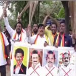 ಕಾವೇರಿ ನೀರು ಹರಿಸುವಂತೆ ಆದೇಶಕ್ಕೆ ಖಂಡನೆ: ಮೈಸೂರಿನಲ್ಲಿ ಪೊರಕೆ ಹಿಡಿದು ಪ್ರತಿಭಟನೆ