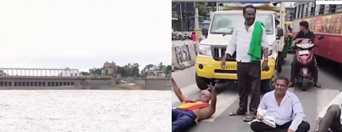 ಮತ್ತೆ ತಮಿಳುನಾಡಿಗೆ ನೀರು ಬಿಡುವಂತೆ ಆದೇಶ: ಮಂಡ್ಯದಲ್ಲಿ ರಸ್ತೆ ತಡೆದು ಪ್ರತಿಭಟನೆ, ಆಕ್ರೋಶ