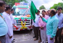 ಮೈಸೂರು: ನೂತನ ಆಂಬ್ಯುಲೆನ್ಸ್ ಸೇವೆಗೆ ಸಚಿವ ಯತೀಂದ್ರ ಸಿದ್ದರಾಮಯ್ಯ ಚಾಲನೆ