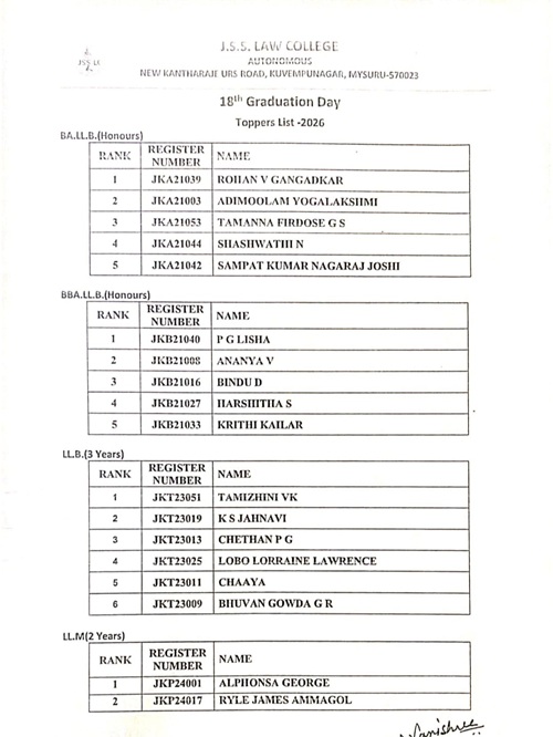 JSS Law College law college