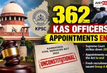 362 ಕೆಎಎಸ್ ಅಧಿಕಾರಿಗಳ ನೇಮಕಾತಿ ಅಂತ್ಯ! ಸುಪ್ರೀಂ ಕೋರ್ಟ್ ಮಹತ್ವದ ತೀರ್ಪು 362 ಕೆಎಎಸ್ ಅಧಿಕಾರಿಗಳ ನೇಮಕಾತಿ ಅಂತ್ಯ! ಸುಪ್ರೀಂ ಕೋರ್ಟ್ ಮಹತ್ವದ ತೀರ್ಪು