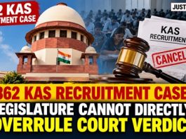KAS SCANDAL: ನ್ಯಾಯಾಲಯದ ತೀರ್ಪು ರದ್ದುಪಡಿಸಲು ಶಾಸನಾಂಗಕ್ಕೆ ಅಧಿಕಾರವಿಲ್ಲ! KAS SCANDAL: ನ್ಯಾಯಾಲಯದ ತೀರ್ಪು ರದ್ದುಪಡಿಸಲು ಶಾಸನಾಂಗಕ್ಕೆ ಅಧಿಕಾರವಿಲ್ಲ!