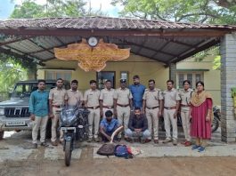 ಅನೆ ದಂತ ಅಕ್ರಮ ಸಾಗಾಟ: ಇಬ್ಬರ ಬಂಧನ ಅನೆ ದಂತ ಅಕ್ರಮ ಸಾಗಾಟ: ಇಬ್ಬರ ಬಂಧನ
