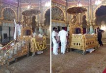 ದಸರಾ ನವರಾತ್ರಿಗೆ ರಾಜ ವೈಭವದ ಮುನ್ನುಡಿ: ರತ್ನಖಚಿತ ಸಿಂಹಾಸನ ಜೋಡಣೆ